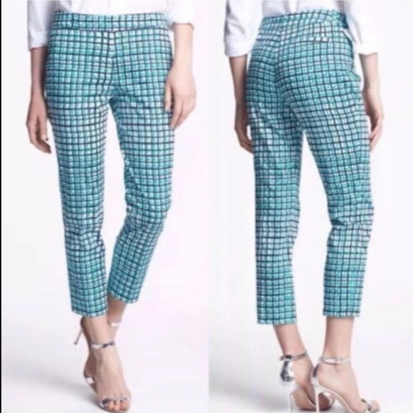 KATE SPADE BREEZEBLOCK MINDY BLUE CROPPED PANTS SIDE POCKETS WOMEN'S SIZ… - Picture 1 of 16